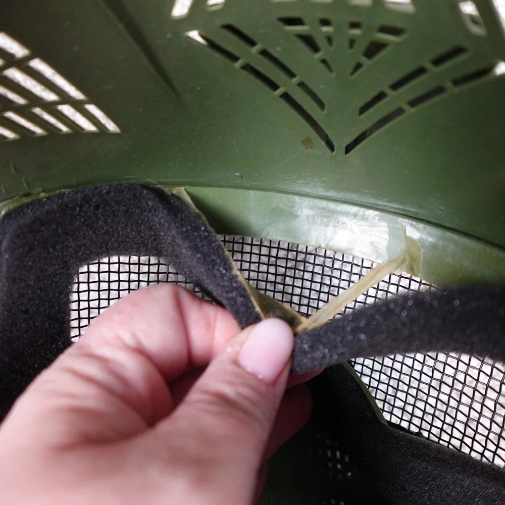 Green Airsoft Tactical Full Face Mask Protective Gear with Mesh Eye Protection